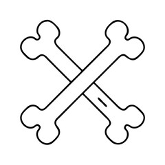 crossed bones icon, crossed bones vector illustration-simple illustration of crossed bones, perfect for crossed bones logos and icons