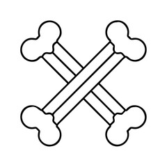 crossed bones icon, crossed bones vector illustration-simple illustration of crossed bones, perfect for crossed bones logos and icons