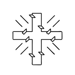 cross icon icon, cross icon vector illustration-simple illustration of cross icon, perfect for cross icon logos and icons