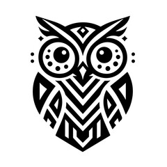 Fototapeta premium owl as a simple logo minimalis vector illustration, isolated on background