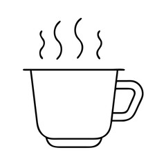 cup with steam icon, cup with steam vector illustration-simple illustration of cup with steam, perfect for cup with steam logos and icons