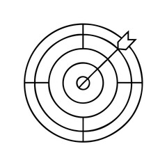 Fototapeta premium darts target icon, darts target vector illustration-simple illustration of darts target, perfect for darts target logos and icons