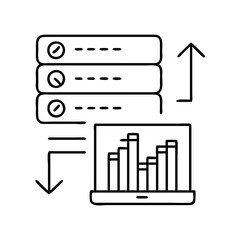 data icon icon, data icon vector illustration-simple illustration of data icon, perfect for data icon logos and icons