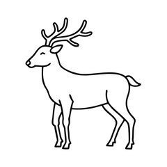 Obraz premium deer icon, deer vector illustration-simple illustration of deer, perfect for deer logos and icons