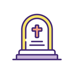 Fototapeta premium Cemetery Icon vector stock illustration