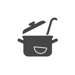 Cooking Essentials: A visual of a cooking pot with a ladle, highlighting a clean, modern aesthetic. It is perfect for culinary themes.