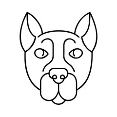 dog head icon, dog head vector illustration-simple illustration of dog head, perfect for dog head logos and icons