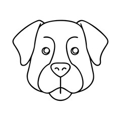 dog head icon, dog head vector illustration-simple illustration of dog head, perfect for dog head logos and icons
