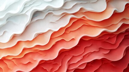 Movement - Waves is an abstract illustration composed of glowing orange and white lines, which collectively create a dynamic sense of movement and energy