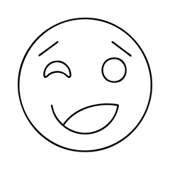 Fototapeta premium emoji icon, emoji vector illustration-simple illustration of emoji, perfect for emoji logos and icons