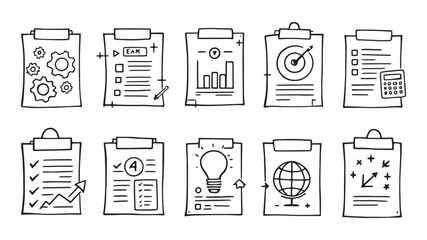 Business Conference Flyer line art modern corporate event design illustration