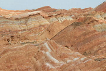 Scenery of Zhangye Danxia National Geopark (Rainbow Mountains) in Gansu, China