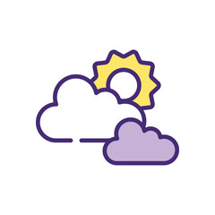 Cloudy Icon vector stock illustration
