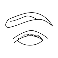 eyebrow icon, eyebrow vector illustration-simple illustration of eyebrow, perfect for eyebrow logos and icons