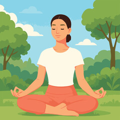 donna yoga benessere Adobe Illustrator Artwork