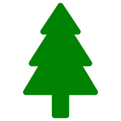 Solid Pine Tree Vector Art Evergreen Forest Illustration Design