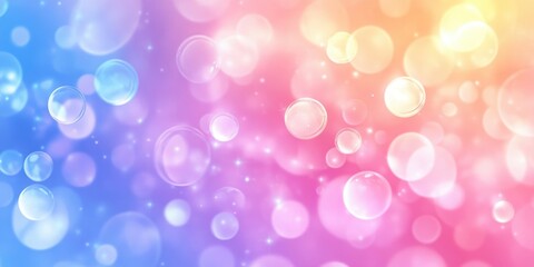 Background shows surreal shimmer, bubble light spin