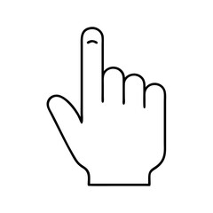 hand pointer icon, hand pointer vector illustration-simple illustration of hand pointer, perfect for hand pointer logos and icons