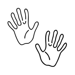 hand prints icon, hand prints vector illustration-simple illustration of hand prints, perfect for hand prints logos and icons