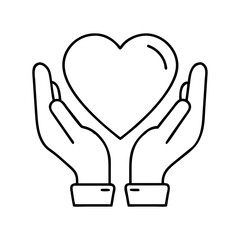 hands holding heart icon, hands holding heart vector illustration-simple illustration of hands holding heart, perfect for hands holding heart logos and icons