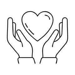 hands holding heart icon, hands holding heart vector illustration-simple illustration of hands holding heart, perfect for hands holding heart logos and icons