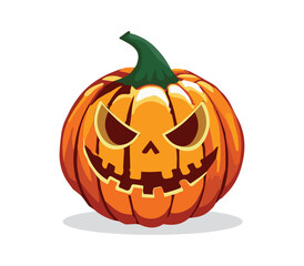 Scary Jack-o'-Lantern Pumpkin Vector