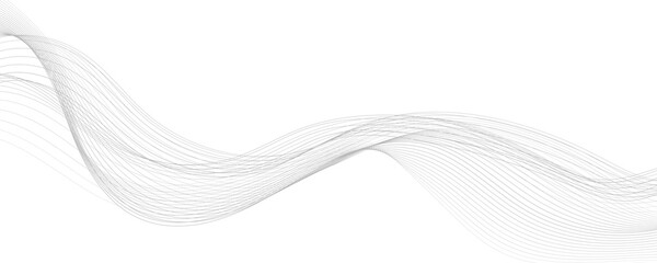 Abstract Wavy Lines on Light Gray Background