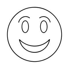 happy smiley face icon, happy smiley face vector illustration-simple illustration of happy smiley face, perfect for happy smiley face logos and icons