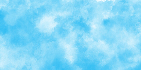 soft and cloudy watercolor abstract painting of blue grunge texture, Vibrant soft pastel watercolor clear blue sky with puffy clouds, Light Blue Watercolor Landscape with Soft white clouds.