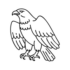 hawk icon, hawk vector illustration-simple illustration of hawk, perfect for hawk logos and icons