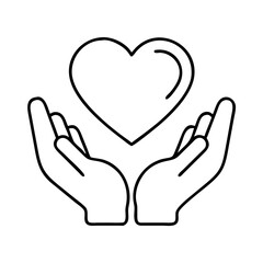 heart in hand icon icon, heart in hand icon vector illustration-simple illustration of heart in hand icon, perfect for heart in hand icon logos and icons