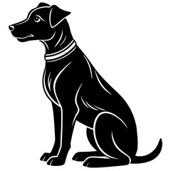 vector illustration of a dog silhoutee