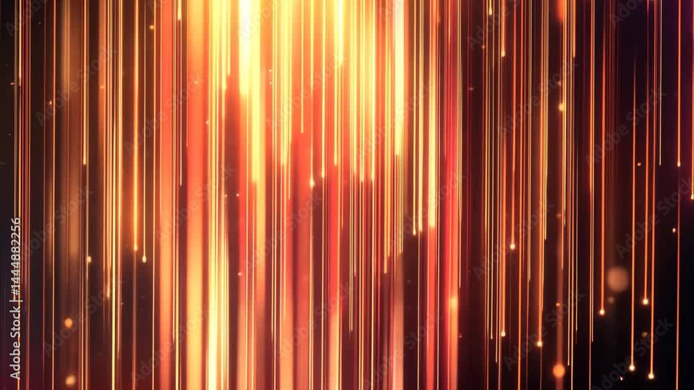 Aufkleber Glowing mystical rays of light flowing down an enchanting dark background, magical light rays beams background video glow effect