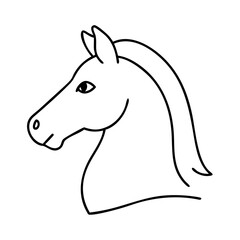 horse head icon, horse head vector illustration-simple illustration of horse head, perfect for horse head logos and icons