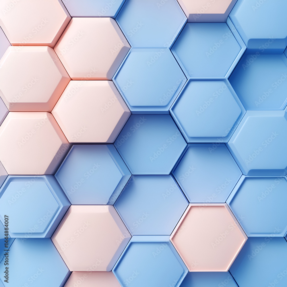 Aufkleber dynamic hexagonal pattern design abstract art digital creation contemporary style close-up modern ae