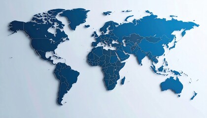 A stylized world map with safe road design elements across continents, symbolic and global