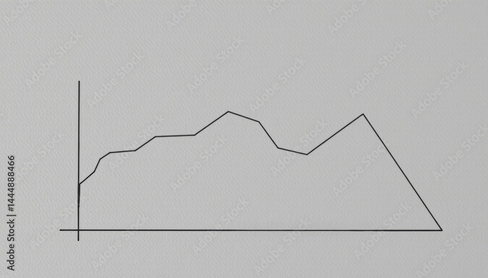 Poster line graph depicting fluctuating data trends.