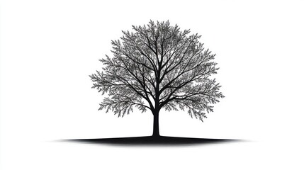 Obraz premium Silhouette of a bare tree