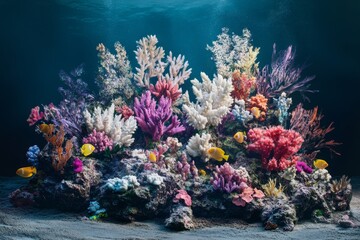 Naklejka premium Vibrant underwater coral reef scene (4)