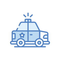Police Car Icon vector stock illustration