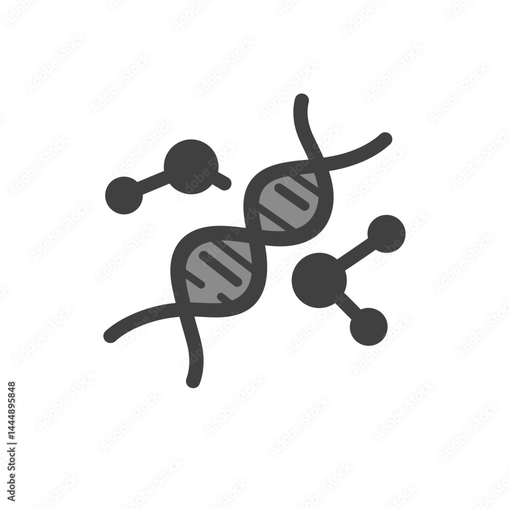 Poster dna structure: a visual representation of a double helix dna structure, showing genetic information.