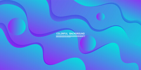 Abstract gradient wave background in bright blue with simple shadow. Elegant concept. Vector Eps10