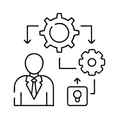 management icon, management vector illustration-simple illustration of management, perfect for management logos and icons