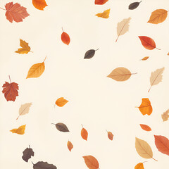 Autumn leaves falling nature scene graphic design warm colors close-up seasonal change