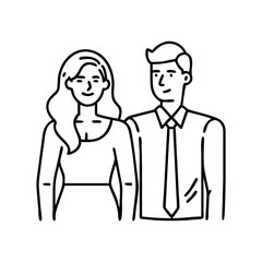 man and woman icon, man and woman vector illustration-simple illustration of man and woman, perfect for man and woman logos and icons