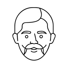 man face icon icon, man face icon vector illustration-simple illustration of man face icon, perfect for man face icon logos and icons