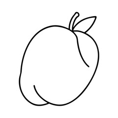 mango icon, mango vector illustration-simple illustration of mango, perfect for mango logos and icons