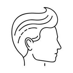 man hair icon, man hair vector illustration-simple illustration of man hair, perfect for man hair logos and icons
