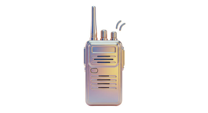 Isolated Iridescent Walkie-Talkie with Antenna