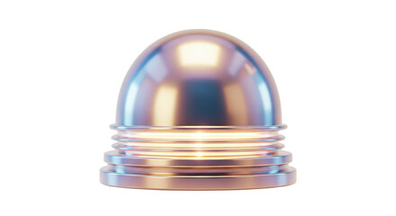 Isolated Iridescent Dome-Shaped Screw